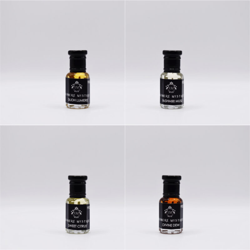 oudh lumiere, kashmiri, citrus, divine (4x6ml)